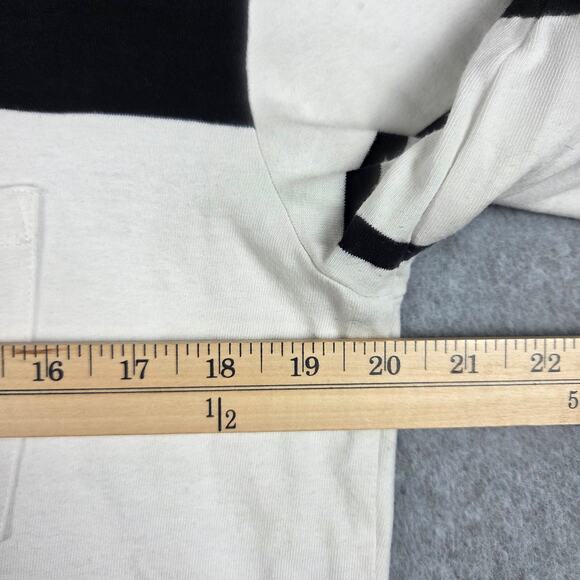 Sperry Mens Medium Stripe Long Sleeve Pocket T-Shirt Black and Off White - Picture 10 of 12